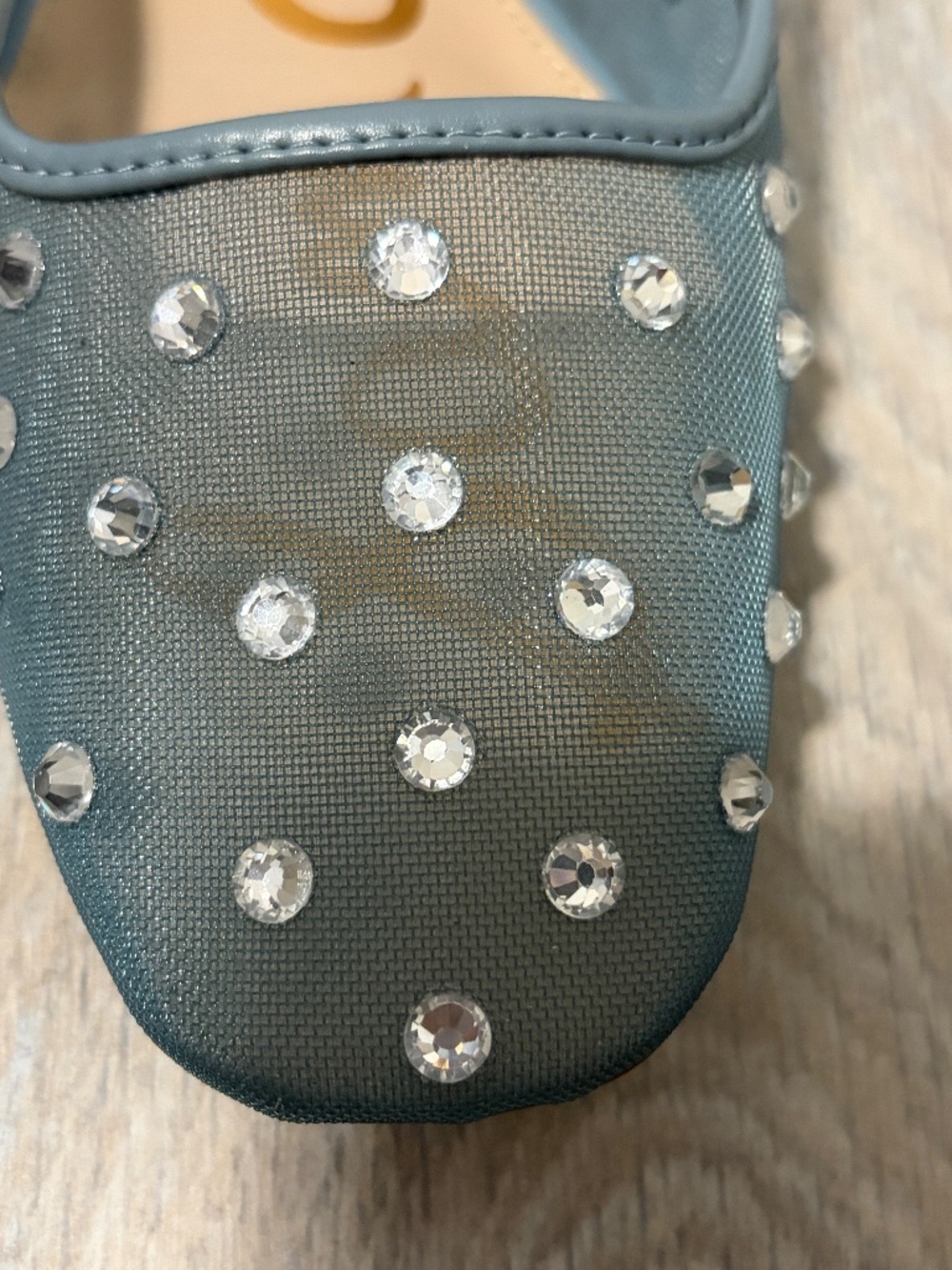 LIKE NEW! Women's Sam Edelman Michaela Shine Blue Rhinestone Flat - 8 - Picture 10 of 13